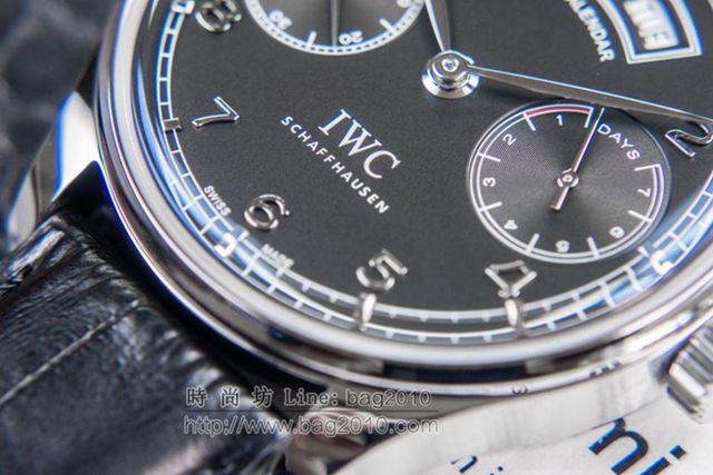 IWC手錶 V2升級版 萬國lW52850 葡萄牙萬年曆腕表系列 萬國表高端機械男表  hds1433